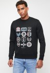 Ben Sherman Scooter Club Crew Sweater 76134 - Black