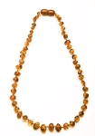African Baby Carrier Baltic Amber Teething Necklace - Cognac