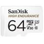 SanDisk High Endurance 64GB Class 3 Microsdxc Card With Adapter SDSQQNR-064G-GN6IA