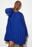 Pleated Trapeze MINI Dress - Blue