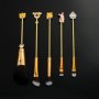 5PCS/SET Delicate Disney Kawaii Winnie Pooh Makeup Brushes Set Bear Piglet Tigger Eeyore Makeup Tools Professional Beauty Cosmetic Tools Creative Thoughtful Gift For Women