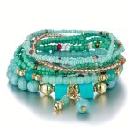 Bohemian Multilayer Bracelet Creative Turquoise Stone Beads Hand Jewelry Bangle Hand Decorative