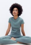Cotton Jersey Top - Dusty Green