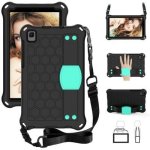 For Samsung Galaxy A7 Lite T220 T225 Honeycomb Design Eva + PC Material Four Corner Anti Falling Flat Protective Shell With St