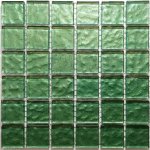 Metallic Texture Mosaic Tiles Dark Green |sheet Size 15X15CM