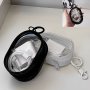 MINI Portable Transparent Accessory Pouch Durable Pvc Storage Case For Charger And Earbuds Cables Simple Style Travel Organizer 10.01CMX 3.51CM