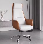 Modern Executive Swivel Office Chair With Steel Base