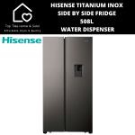 Hisense Black Steel French Door Fridge - 575L With Water Dispenser