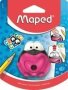 MAPEX Maped Croc Croc 1 Hole Frog Canister Sharpener On Card - Red Green Or Blue - Supplied May Vary
