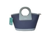 Modern Geometric Two-tone Handbag- Blue