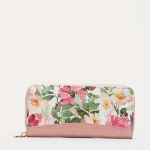 Pierre Cardin Aaliyah Floral Zip Around Purse In Pink - Pink Onesize