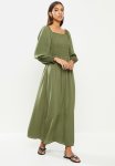Jacqueline De Yong Mina 3 4 Smock Ankle Dress - Kalamata