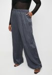Co-ord Crushed Pleated Palazzo Pant - Grey