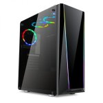 Redragon Tailgate Rgb Sync Tempered Glass FRONT SIDE|3 X Rgb Fan & 2 X Fan|atx micro ATX|370MM Gpu Black