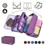 1PC Polyester Travel Underwear Organizer Bag - Portable Zippered Bra And Sock Storage Pouch Space-saving Packing Cube For Suitcases And Carry-ons