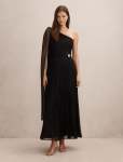 Samara One Shoulder Plisse Maxi Dress - 20 Black