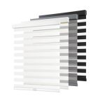 Aosky Cordless Zebra Blinds For Windows Pull Down Roller Window Shades Dual Layer Light Filtering Privacy For Day And Night Free