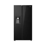 Haier 573L Side-by-side Refrigerator - Black Crystal Glass
