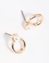 Goldair Gold Pearl Thick Circle Stud Earrings