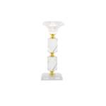 Crystal Stand With Gold Sqr 17.8CM
