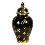Ginger Jar Black & Gold 18.5X32CM