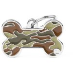 Myfamily Style Camouflage Big Bone Pet Id Tag - Green Waggs Online Pet Shop