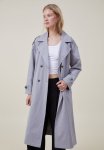 Cotton On Drop Shoulder Trench Coat - Grey