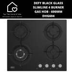 Defy Black Glass Slimline 4 Burner Gas Hob - 60CM DHG604