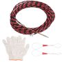 Flat Head Wire Threader 20M Manual Cable Puller With Gloves And Cable Ties