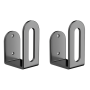 Heavy-duty Carbon Steel Wall Mount Shelf Brackets - Black - 2 Pack