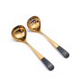 2 Piece Stainless Steel Soup & Food Golden Serving Spoons