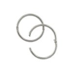 Smooth Hinged Hoop Assorted - Sterling Silver