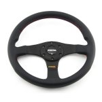 Momo 11110332211 Steering Wheel Tuner Black Leather With Red Stitch 320MM - Autostyle Motorsport South Africa