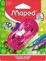 MAPEX Maped Croc Croc 2 Hole Hamster Canister Sharpener On Card - Pink Green Or Yellow - Supplied May Vary