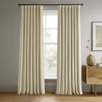 Hpd Half Price Drapes Signature Velvet Thermal Blackout Curtains For Living Room 120 Inch Long 1 Panel Rod Pocket Insulated Blac