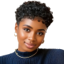 Human Hair Afro Curl Pixie Wig -human Hair Wig Pixie Style Wig