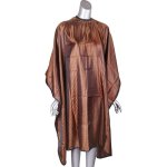 Barber Cape Brown Pinstripes Elasticated Hook