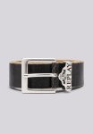 Crinckle Leather Belt - Black