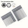 1 Set Magnetic Torx Screwdriver Bit Set 1/4 Hex Screw Driver Bits Extension Adapter Security Head Torx Star Hex Spline Bits Perfect For DIY Projects