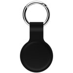 2 Pcs Shockproof Anti-scratch Silicone Protective Case With Hook For Airtag Black