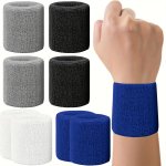 2PCS Sweat Absorbent Breathable Wristbands For Workout Football Basketball Running Athletic Sports