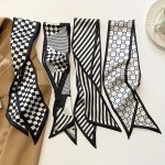 4PCS Elegant Printed Head Band Trendy Hair Tie Retro Neck Scarf Stylish Decorative Accessories For Women And Daily Use