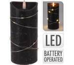 10 LED Candle Black 7X15CM