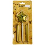 Happy Birthday Golden 7 Star & Candles Set