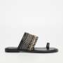 Athena 13 Flat Sandal - Black - Black / 6