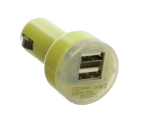 Dual USB Car Charger Yellow