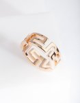 Goldair Gold Cut-out Ancient Ring - M l