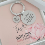 TG4 - Personalized Teacher's Gift Keyring Stainless Steel 45CM Chain Ready In 3 Days