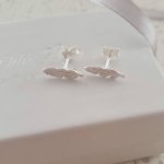 Faye Earrings 925 Sterling Silver Leaf Earrings Size 13X4MM