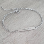 Minnoni Personalized Stainless Steel Bracelet Adjustable Size: 17-21CM Ready In 3 Days